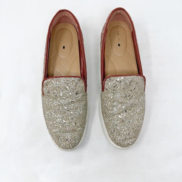 [Birdies] The Swift Ombre Pixie Dust Sparkle Pink Silver Slip On Sneakers Size 9 - Picture 3 of 12
